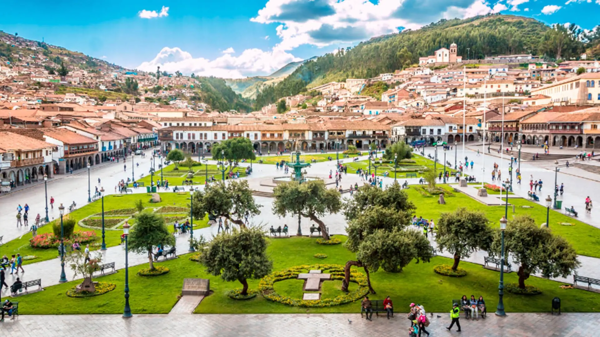 Vista panorámica de la Plaza de Armas de Cusco
